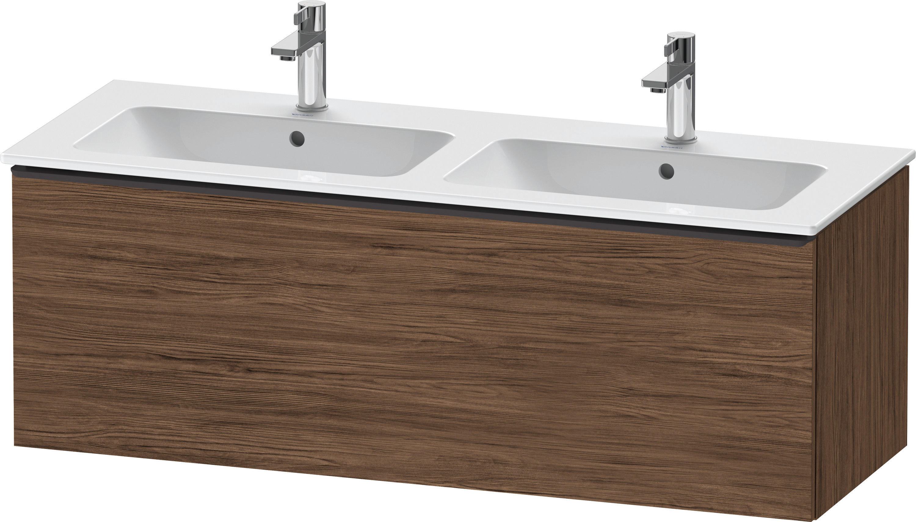Duravit D-Neo WTU,Wdh,Ausz:1,Gr:Diamant Schw. 1280x462x440mm,Nussbaum Dunkel Matt,Dek