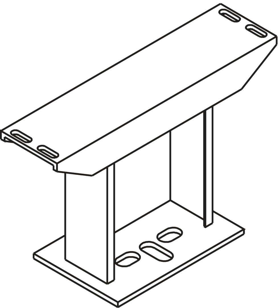 Kermi Fixkonsole f. Bodenmont. Typ21, weiß