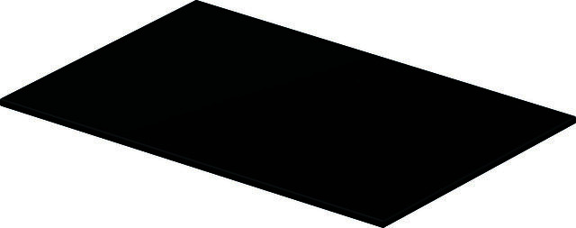 DU Glaseinleger in Metallkonsolen DuraSquare 003117+18 Schwarz
