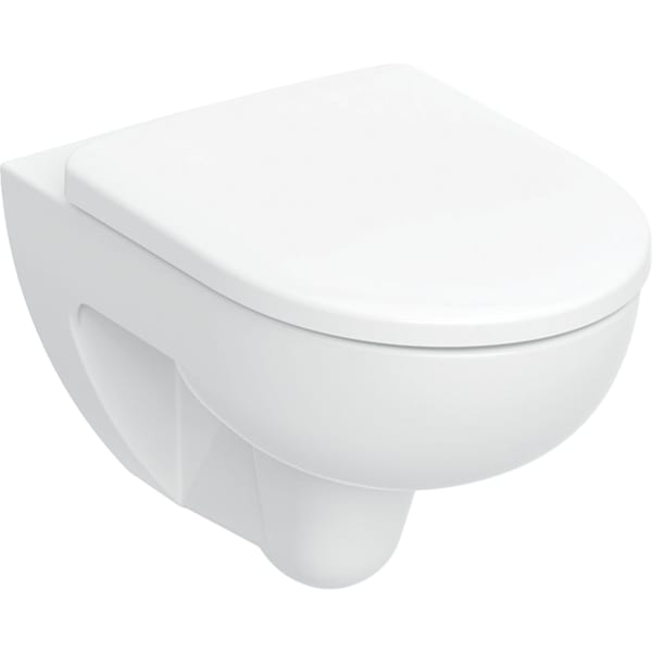 Geberit Renova Set Wand-WC mit WC-Sitz Rimfree, Tiefspüler, weiß