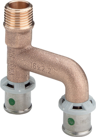 Viega Erweiterungs-T-Stück mit SC Sanfix P 2126.31 in R1/2 x 16mm Rotguss
