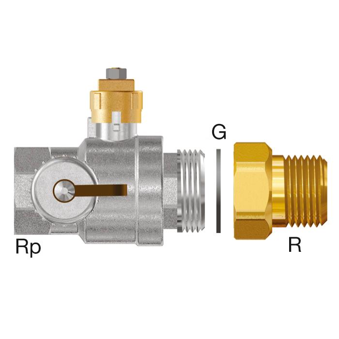 Flamco Kappenkugelhahn DN25, 2 Stk 120C, f.Flamcomat Grundbehälter FG