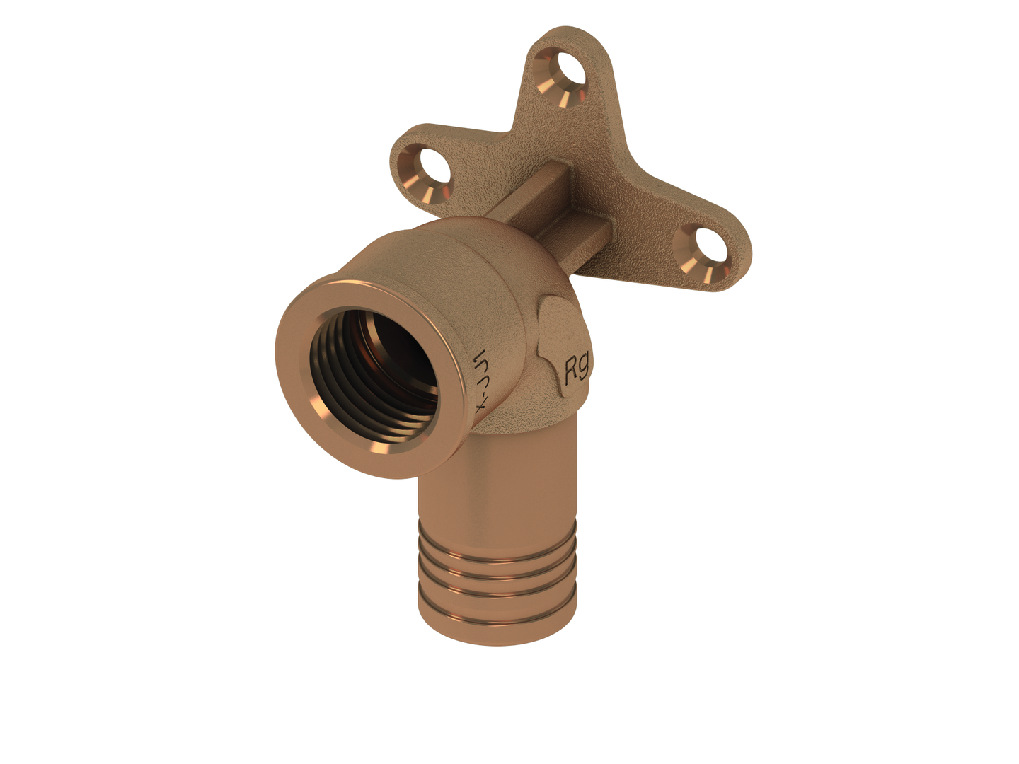 TECElogo-Push Universal-Wandscheibe Dim. 20 x Rp 1/2", Rotguss/Si-Bronze