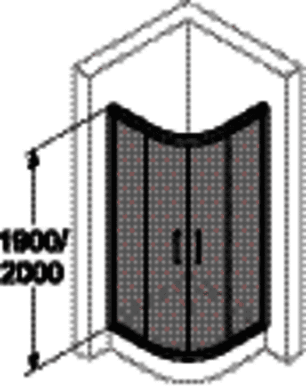 HP DA Classics 2 1/4 Kreis GT 90/80 H:1900 R:500 silber matt klar
