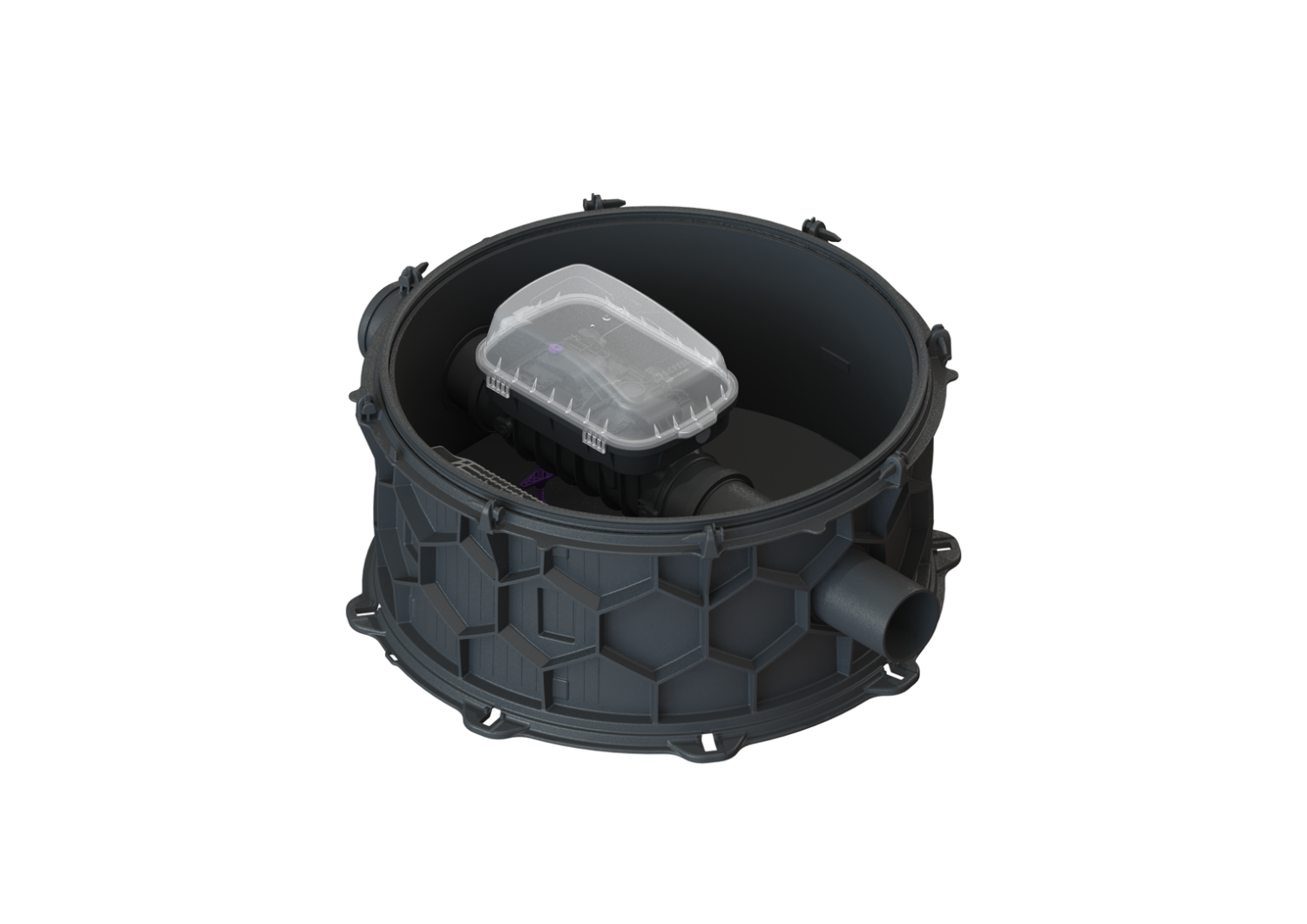 KESSEL-Rückstau-Technikmodul Controlfix DN 150, geschl. Durchgangsgerinne