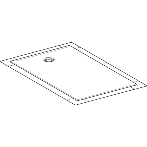 Geberit CleanFloor30 Duschfläche 150 x 90 cm integriert, mit Dichtvlies, weiss matt