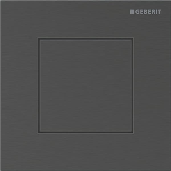 Geberit Typ 40 BetPl., eckig, f. UR-Strg. pneum. Sp., schwarzchrom gebürstet, Etc