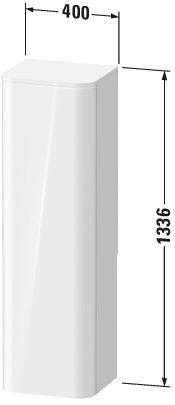 Duravit HHS HappyD2+,1336x400x360mm Anschlag l., nussbaum gebürstet