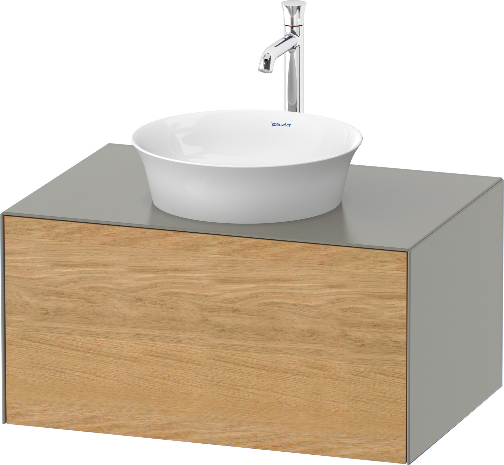 Duravit WTU White Tulip bodenstehend 751x350x410mm,Eiche N.M/Steingrau Sdm