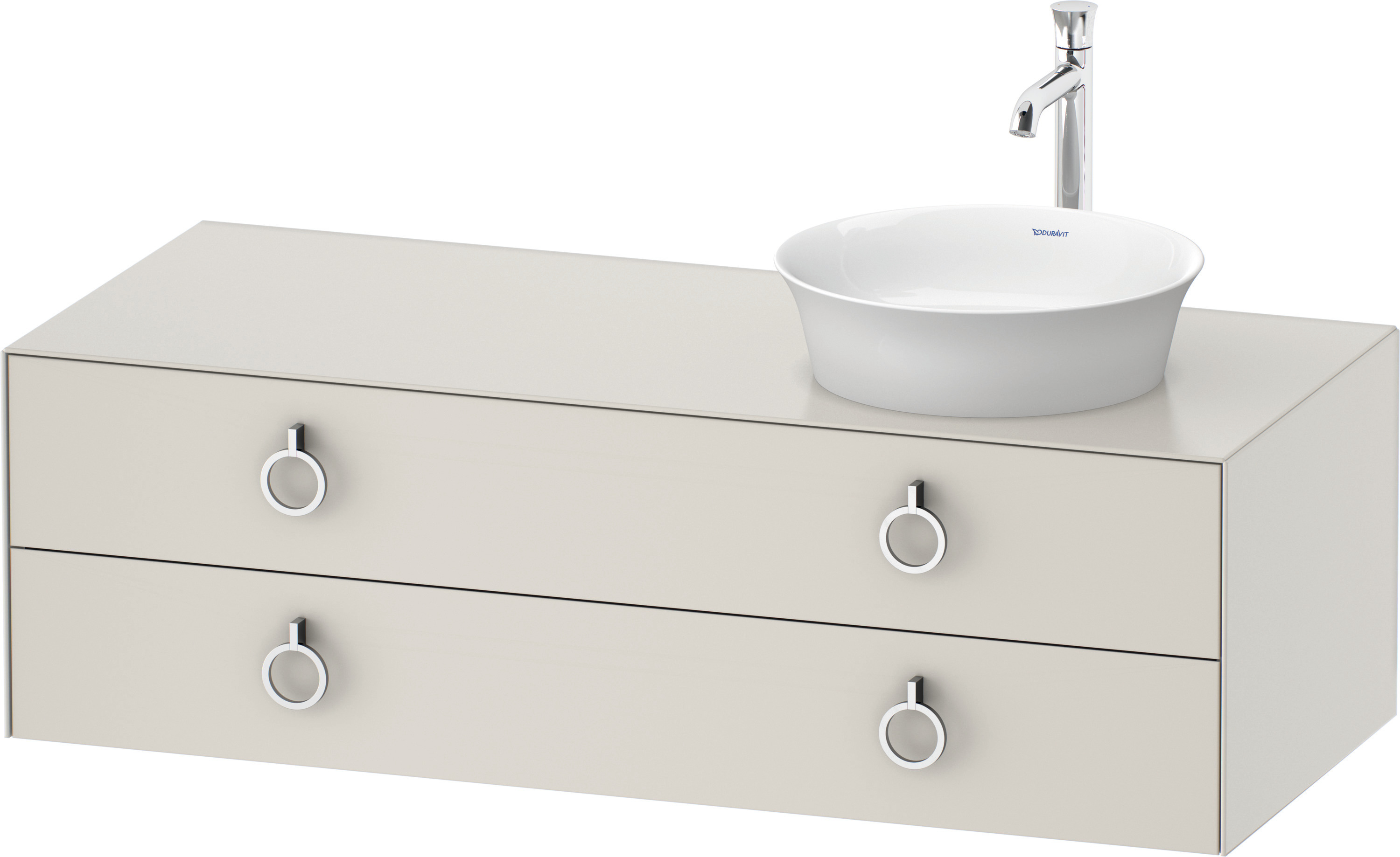 Duravit WTU wandh.White Tulip,2Schk.,m.Griff Aus.r,408x1300x550,Nordic Weiß Seidenm.