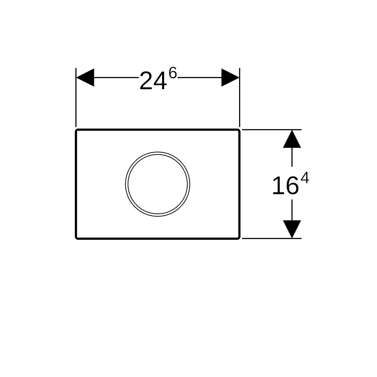 Geberit Sigma10 WC-Strg., rund, elektron. Sp. Batt., 1-M-Sp., SKG, Funk, gebü.Etc/pol.