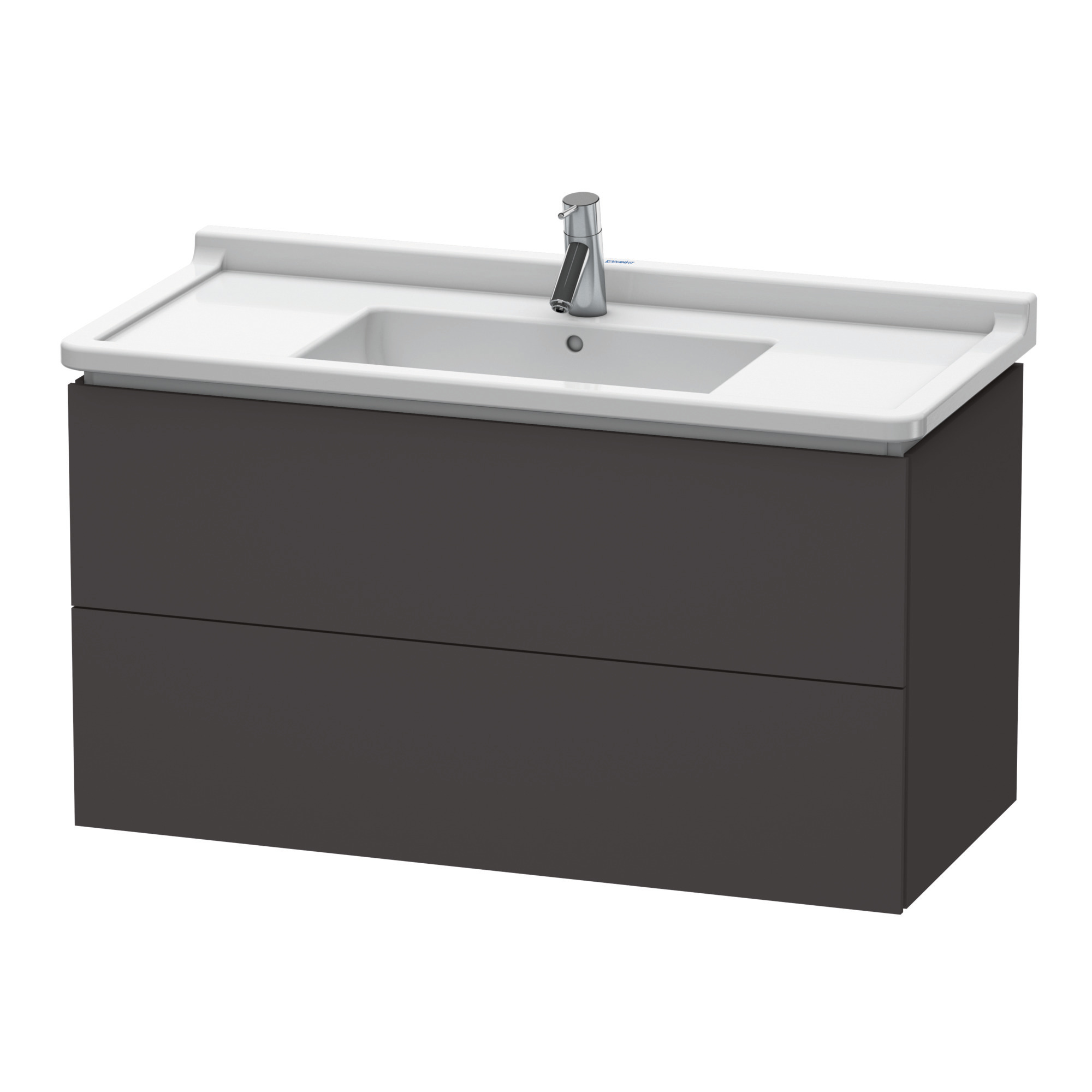 Duravit WTU wandh. L-Cube 469x1020x558mm, 2 SchKa, 030410, Graphit Supermatt