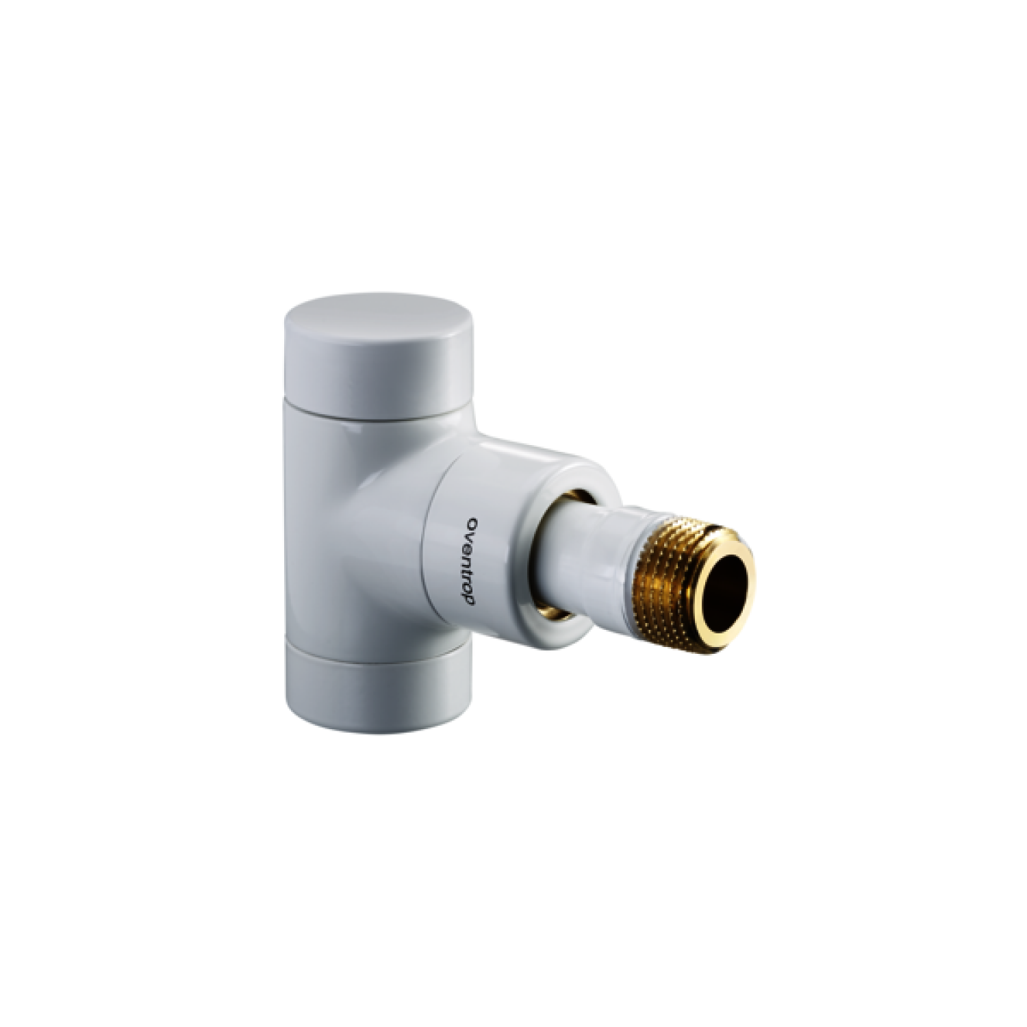 OVENTROP-HK-Verschraubung "Combi E" DN15, 1/2",Eck,weiß pulverbeschichtet