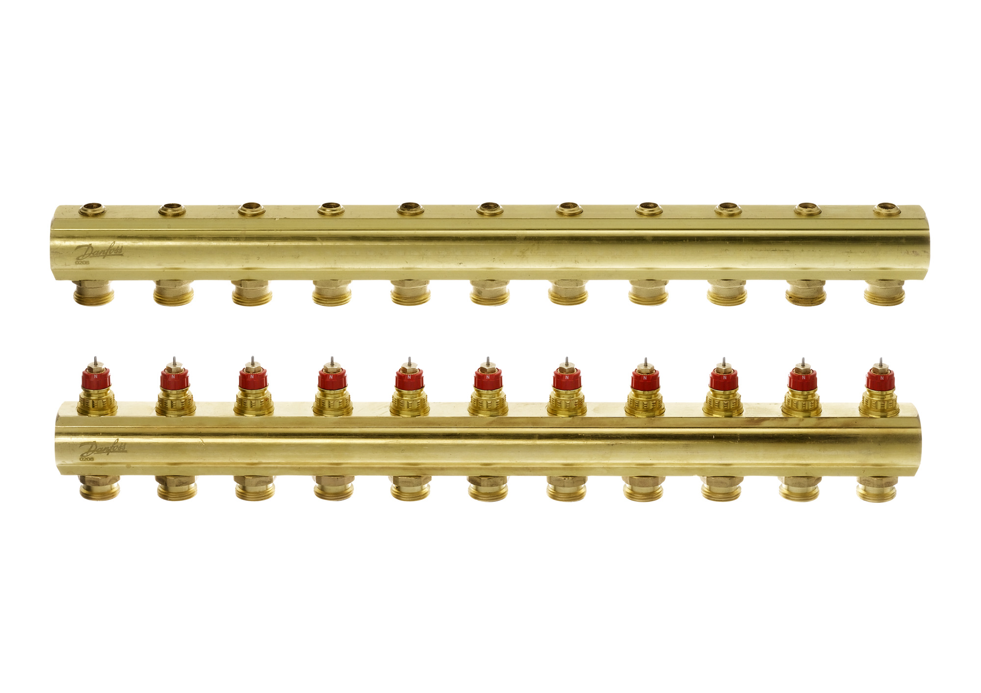 Danfoss FBH-Verteiler FHF-11 11 Kreise, ohne Durchflussanzeige