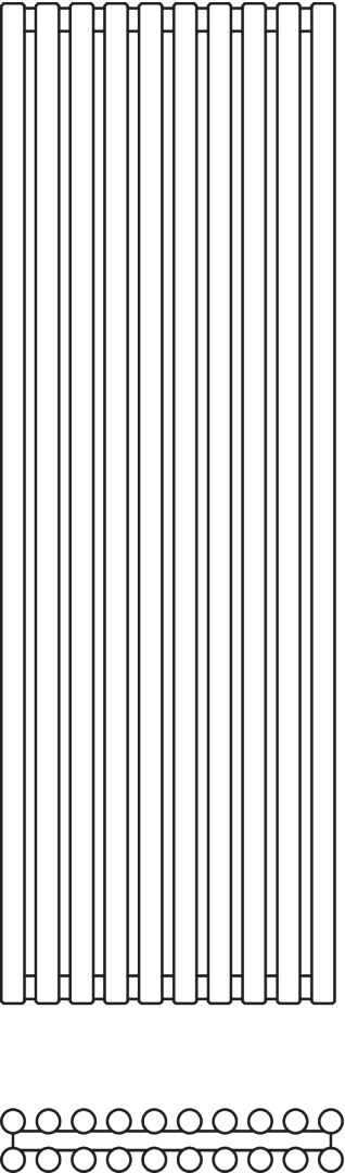 Kermi Pio 2000x800x64 mm QN=2612 W,zweilagig,RAL9016,ANB12