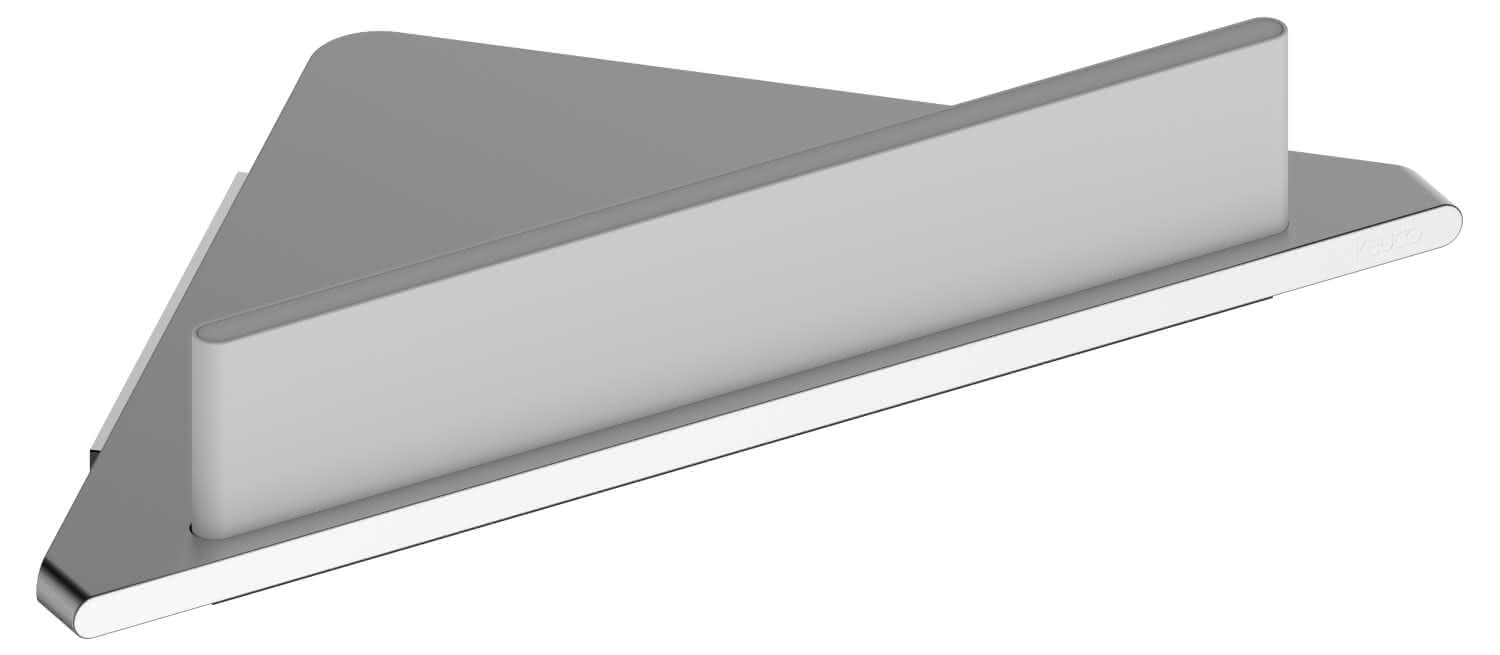 KEUCO Eckduschablage Edition 400 11557, mit Glasabzieher, Aluminium silber-eloxiert