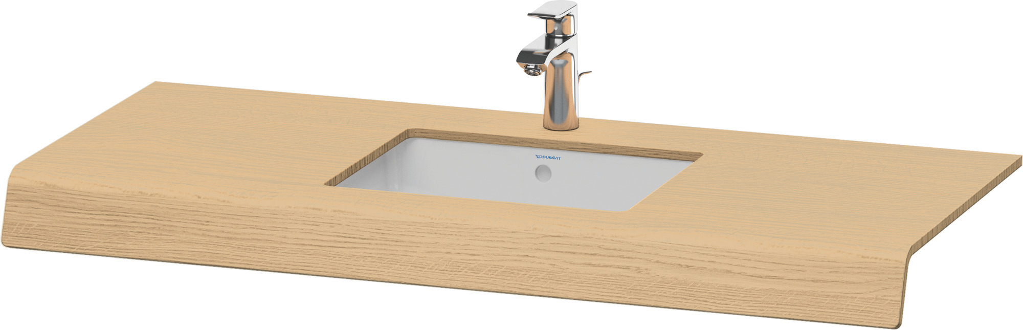Duravit Konsole var. DuraStyle 550x800x100mm 1 Ausschnitt, Eiche Natur