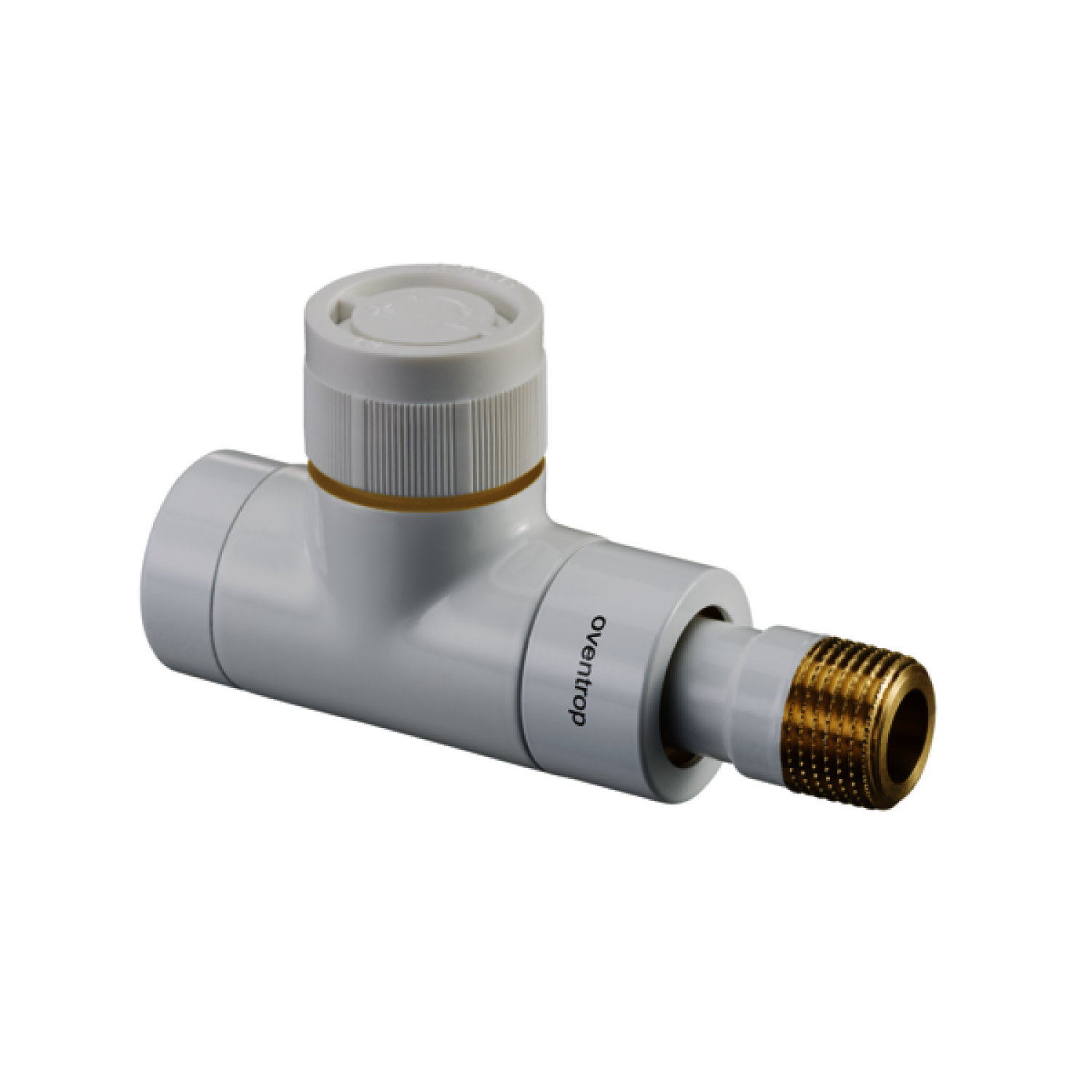 OVENTROP-Thermostatventil "E" DN15, 1/2", PN10, Durchgang, weiß