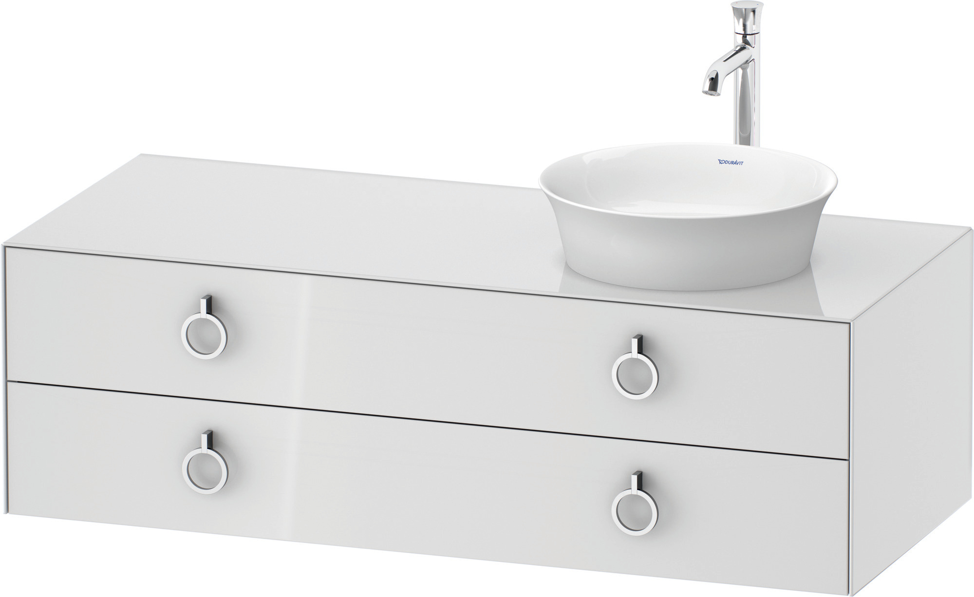 Duravit WTU wandh.White Tulip,2Schk.,m.Griff Aus.r,408x1300x550,Weiß hgl. ohne ES