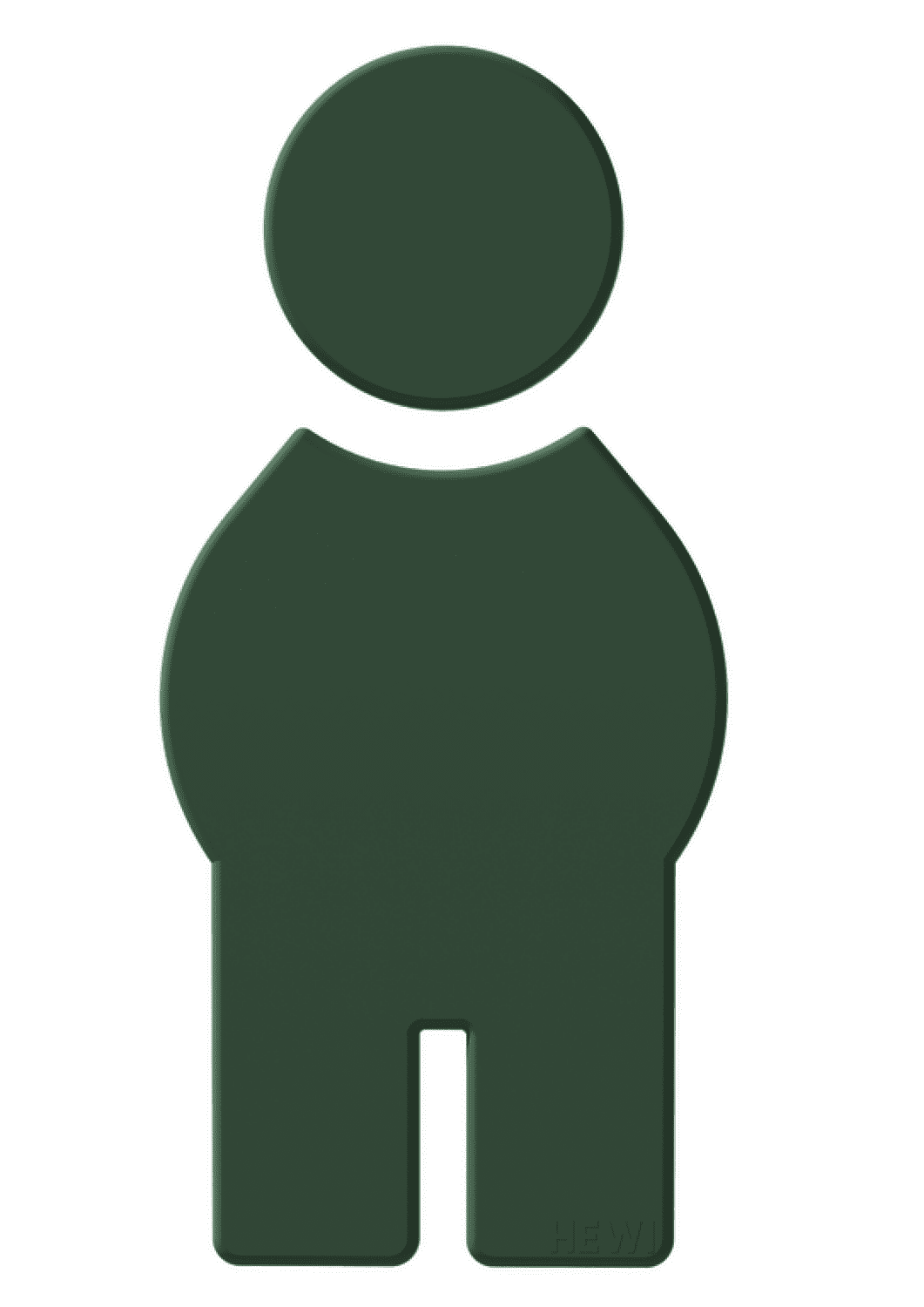 HEWI Symbol Mann Ser 801, selbstklebend felsgrau