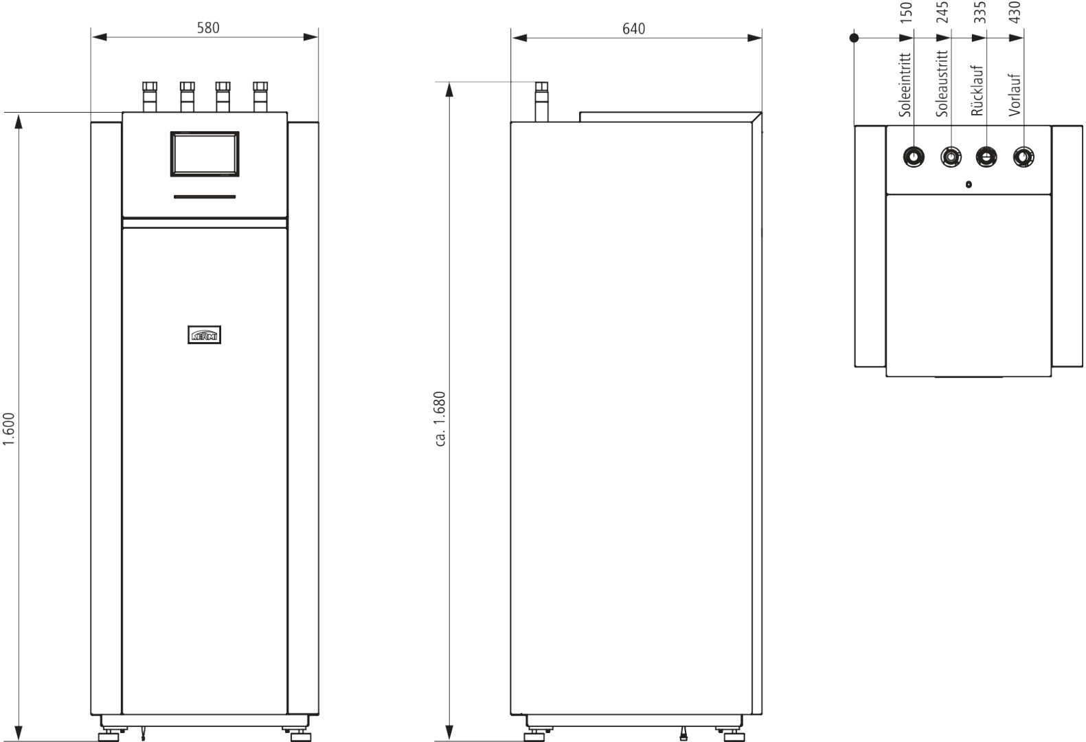 Kermi x-change dynamic terra 12 BW I 6,5-16kW, Sole/Wasser, mit Regler