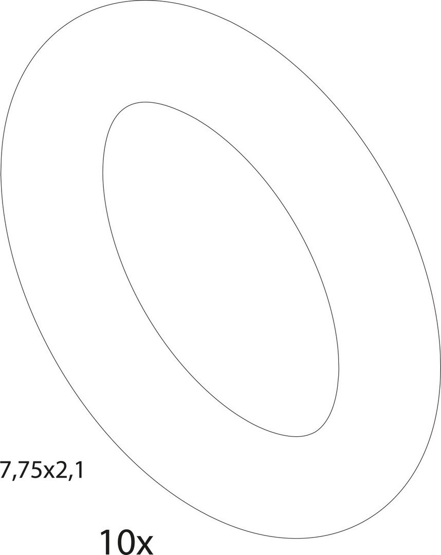 BOSCH Ersatzteil TTNR: 87102050800 O-Ring 7,75x2,1 (10x)