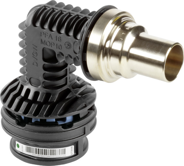 Viega Einsteckbogen 90Grad SC Geopress K 9716.1TW in 28mm x 40mm Kunststoff