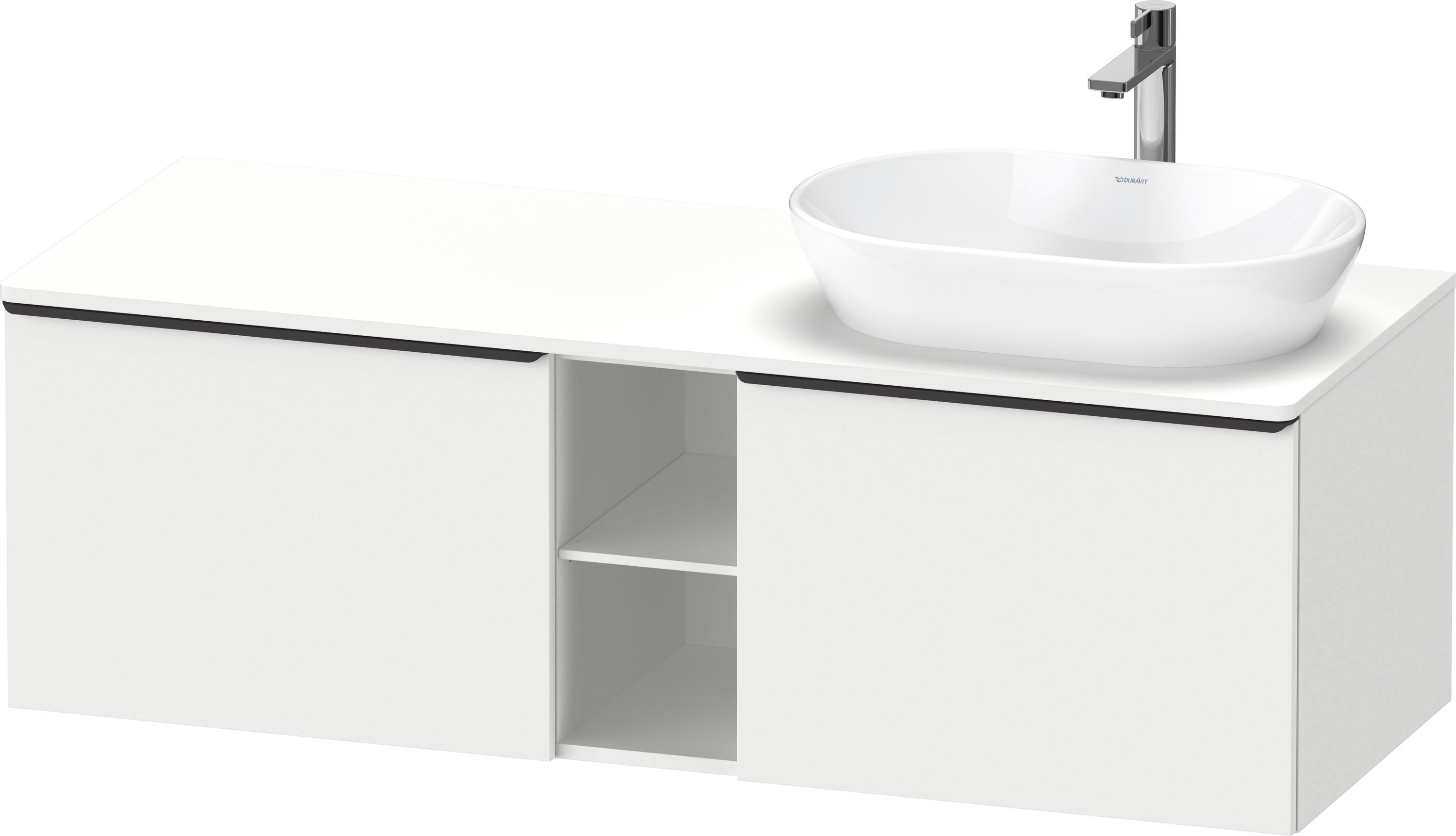 Duravit D-Neo,Kons-WTU,R,AZ:2,Fä:2,Gr:D.Schw. 1400x550x459mm,Wandh.Weiß Matt,Dekor