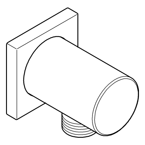 GROHE Wandanschlussbogen Rainshower 27076 Außengewinde hard graphite