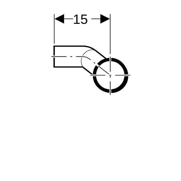 Geberit Silent-db20 Abzweig 45Gr für Apparateanschluss, rechts d90/56