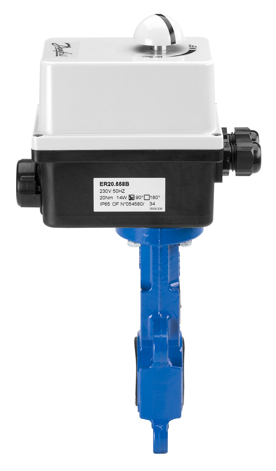 Danfoss mot. Absperrklappe VFY-WA DN100, 230V, Klappensch., Epoxid, FL