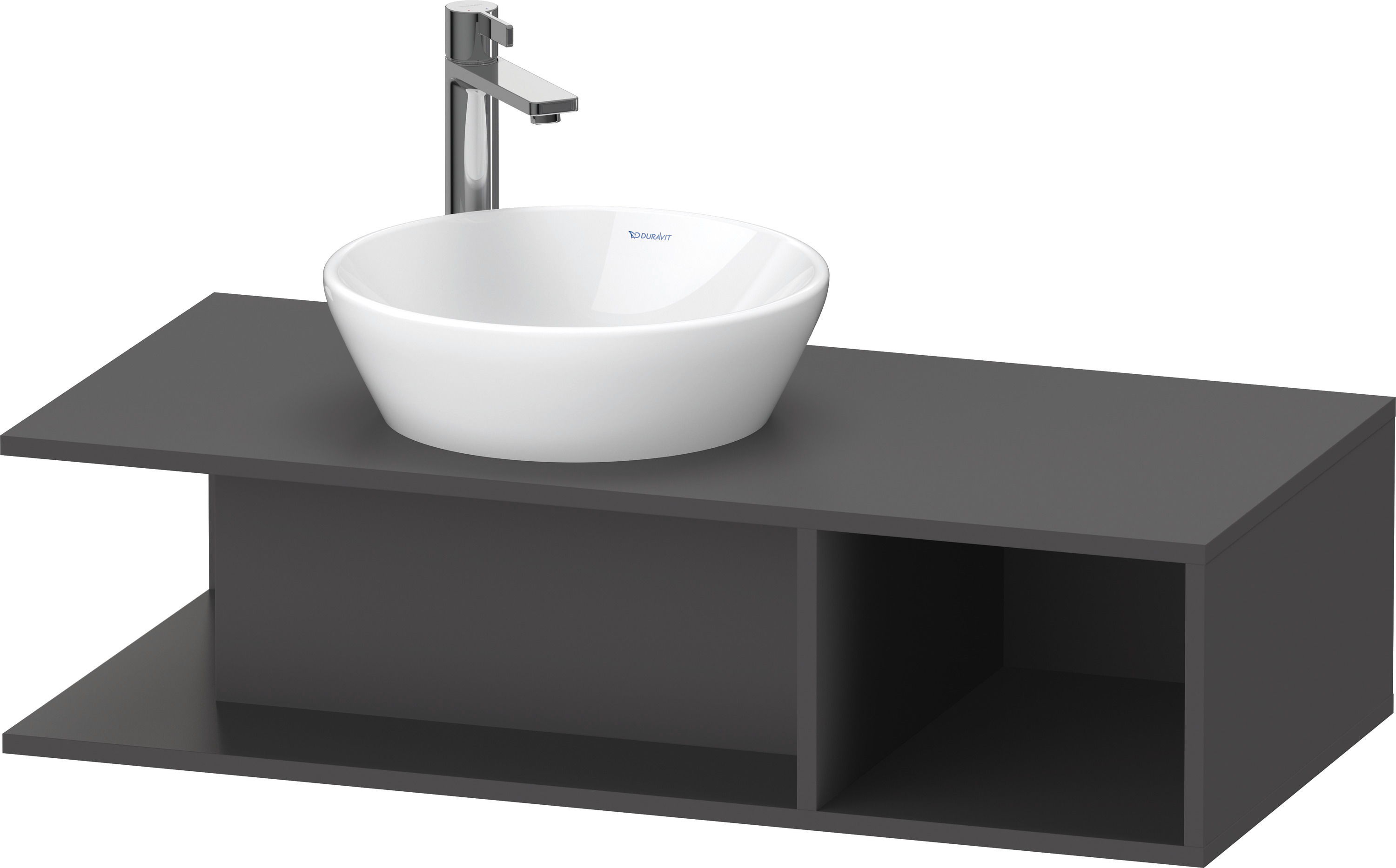 Duravit D-Neo WTU wandh.,1 offenes Fach r., 260x1000x480mm, Graphit Matt
