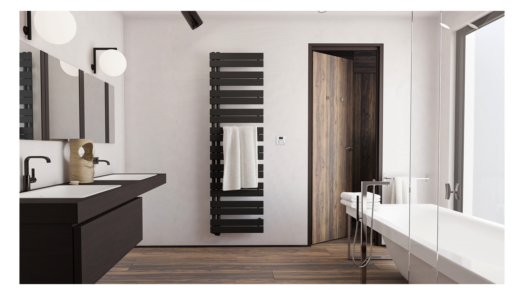 ZE Design-HK Roda Duo, links, elektr. ROIL-150-60/GD 1509x80x550, Anthracite