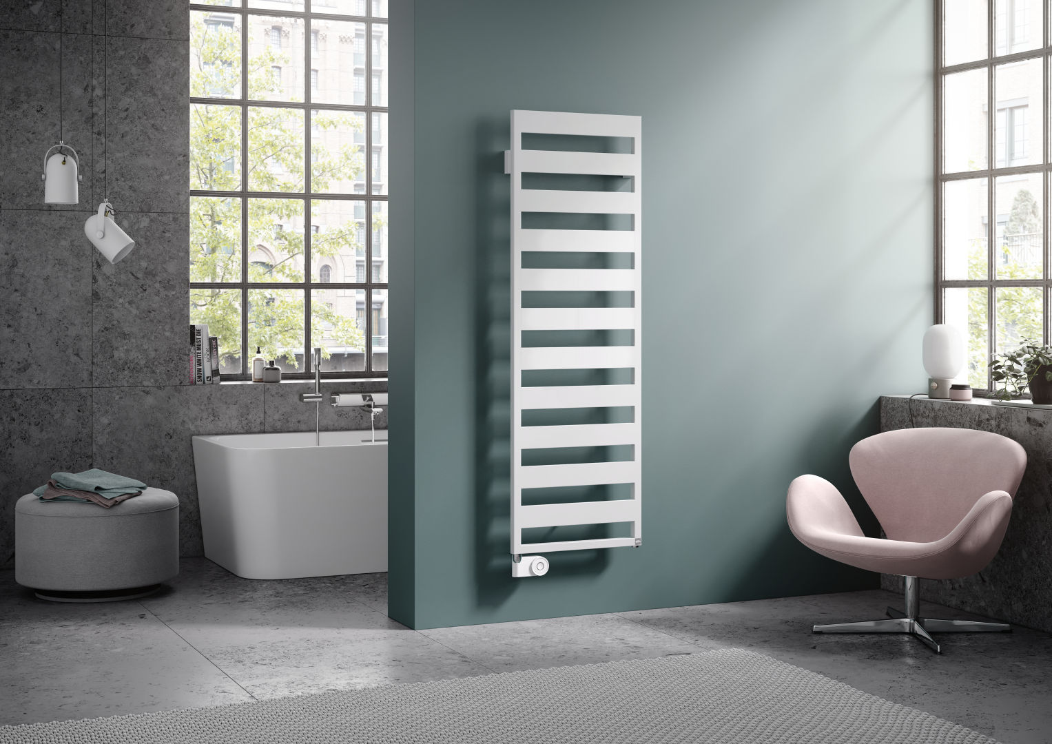 Kermi Casteo -E BH1259x30x600mm P=600W,RAL9016 SG,WWS weiß,rechts