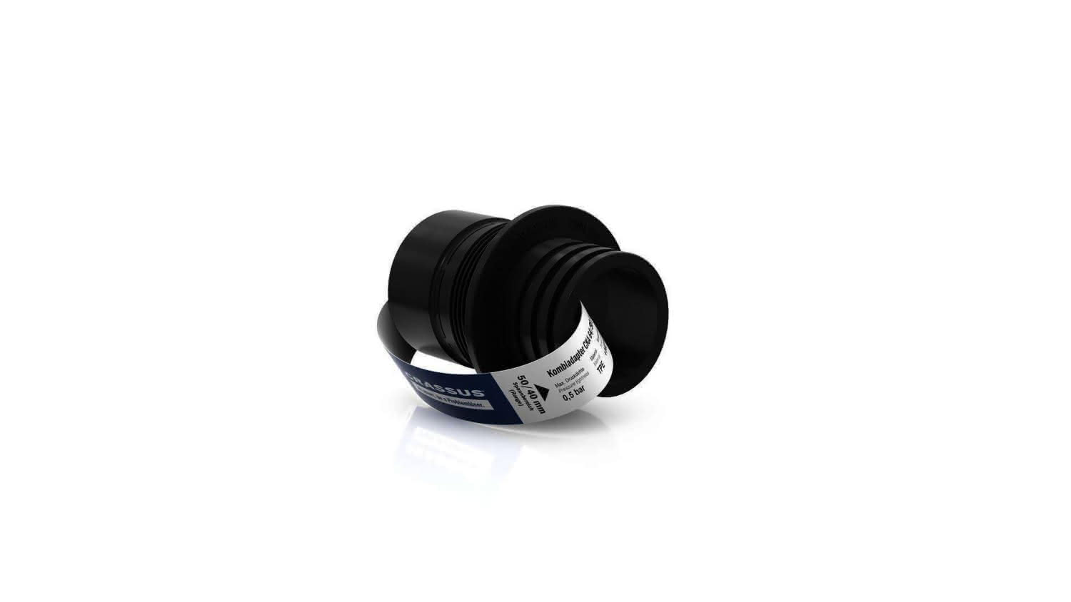 CR Kombiadapter CKA 64/58 / 50/40 (64/58mm auf 50/40mm), bis 0,5 bar, TPE CR Kombiadapter CKA 64/58 / 50/40 (64/58mm auf 50/40mm), bis 0,5 bar, TPE