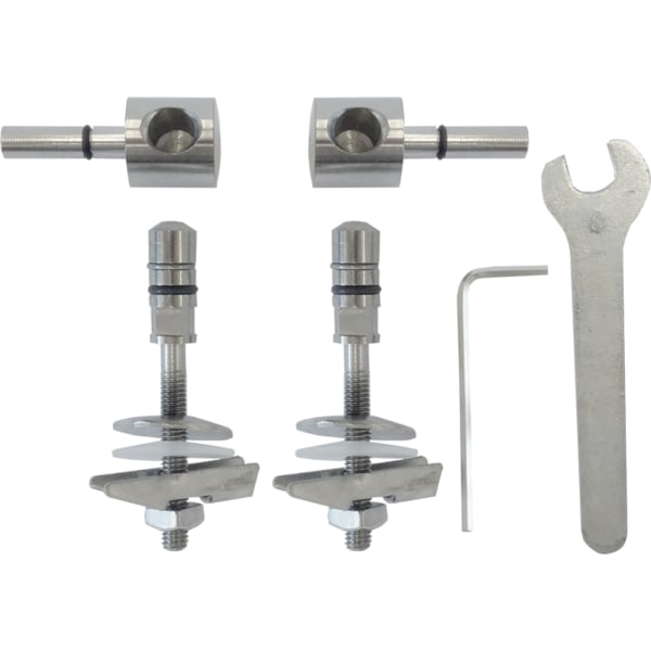 Geberit Set Scharniere für WC-Sitz Renova Compact, Edelstahl