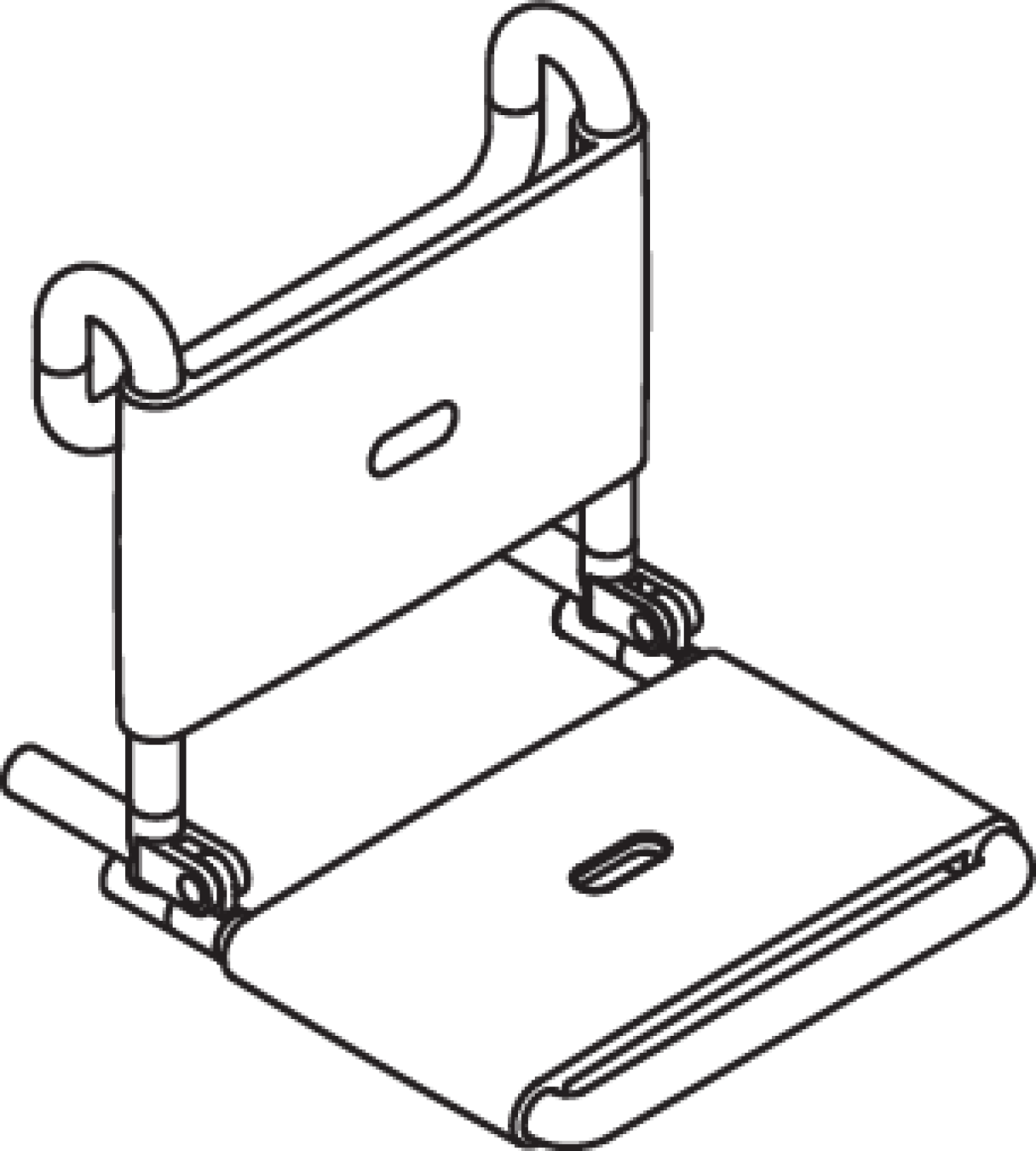 HEWI Einhängesitz, klappbar B=450mm,T=504mm,H=473mm anthrazitgrau