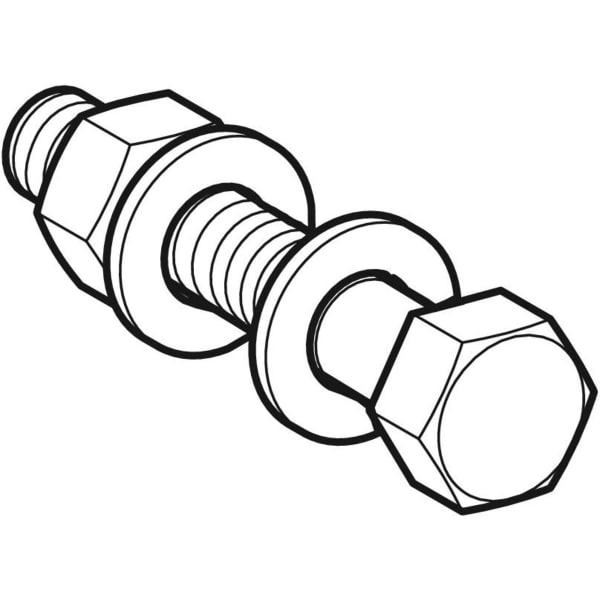 Geberit Schraubenset für Flanschverbindung aus Stahl verzinkt 16x65