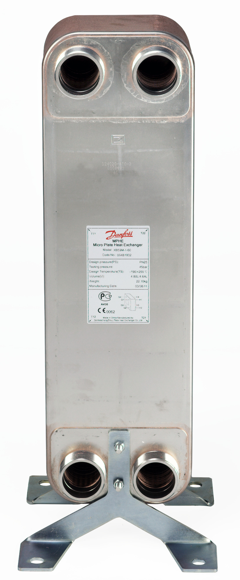 Danfoss gelöteter Wärmeübertrager MPHE XB 59M-1 90 PN25 G 2 A x 52mm
