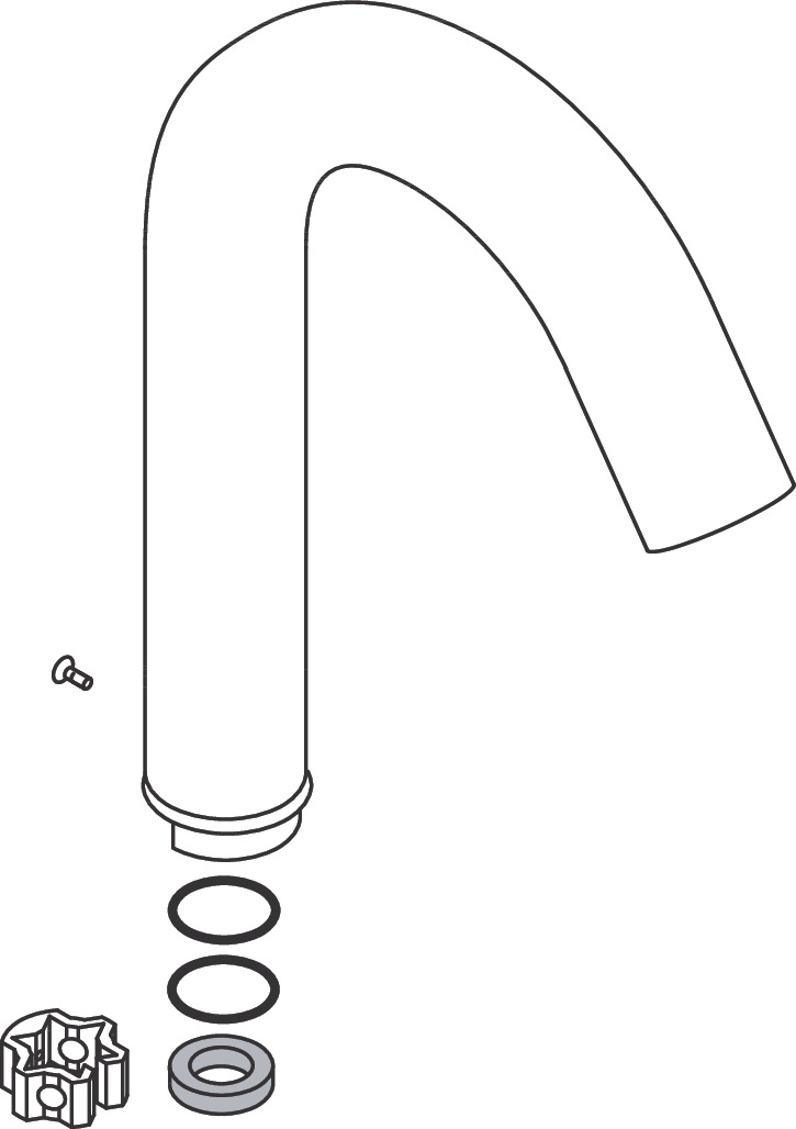 Hansgrohe Auslauf für 2-Griff WT-Armatur chrom