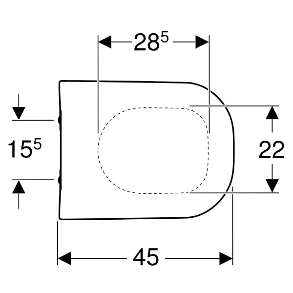 Geberit Smyle WC-Sitz mit Absenkautomatik, weiß