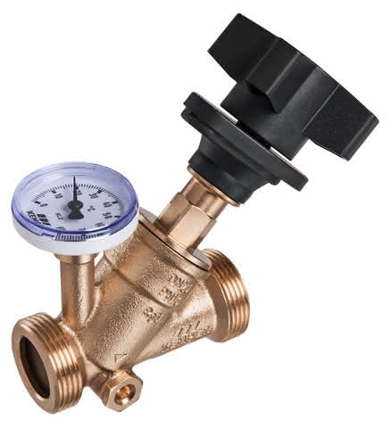KEMPER MULTI-FIX-PLUS Regulierventil manuell, m. Entlst., m. Therm., AG, DN25