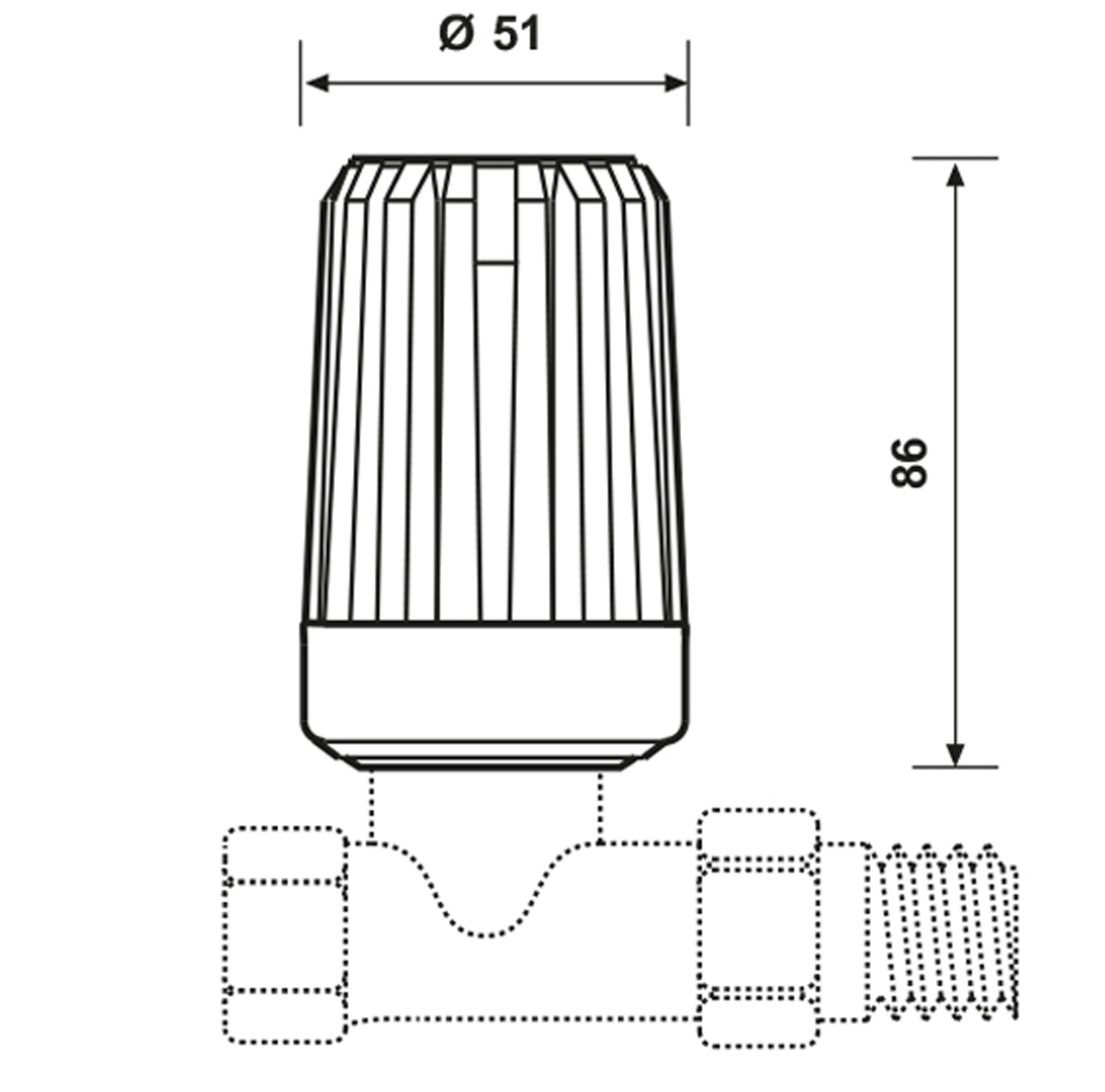 Resideo Thermostat Thera-Van weiß, 20 Grad C, mit Diebstahlschutz