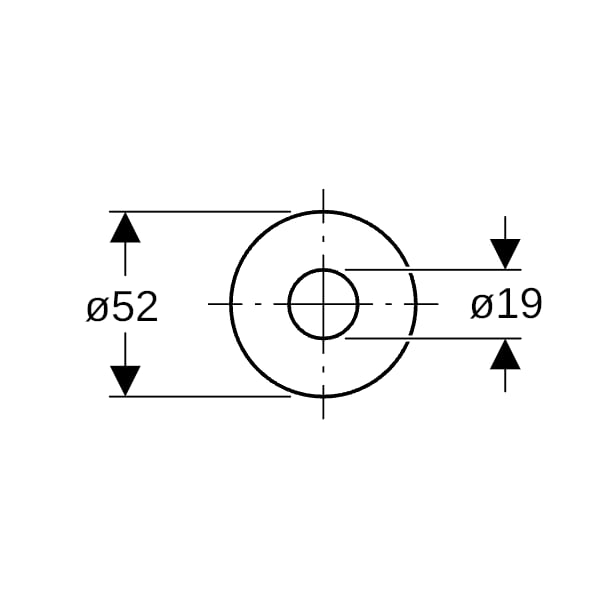 Geberit Flachdichtung für Heberglocke VMQ d52,5xdi19,5x3