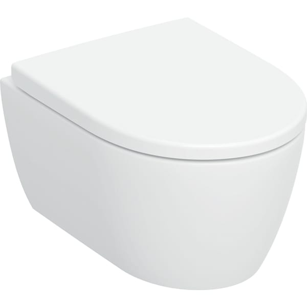 Geberit iCon Set WWC Tiefsp., verk., geschl. TurboFlush, WC-Sitz, T:49cm, weiß, Tect