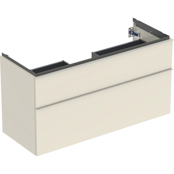 Geberit iCon Unterschrank für WT, 2 Schubl. 118,4x61,5x47,6cm, sandgrau