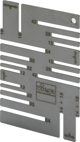 Viega Markierschablone 2494 in 12-54mm aus Edelstahl
