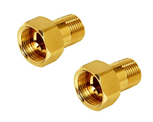 Flamco AG-Verschraubungssatz DN15 G 3/4 x R1/2, blank