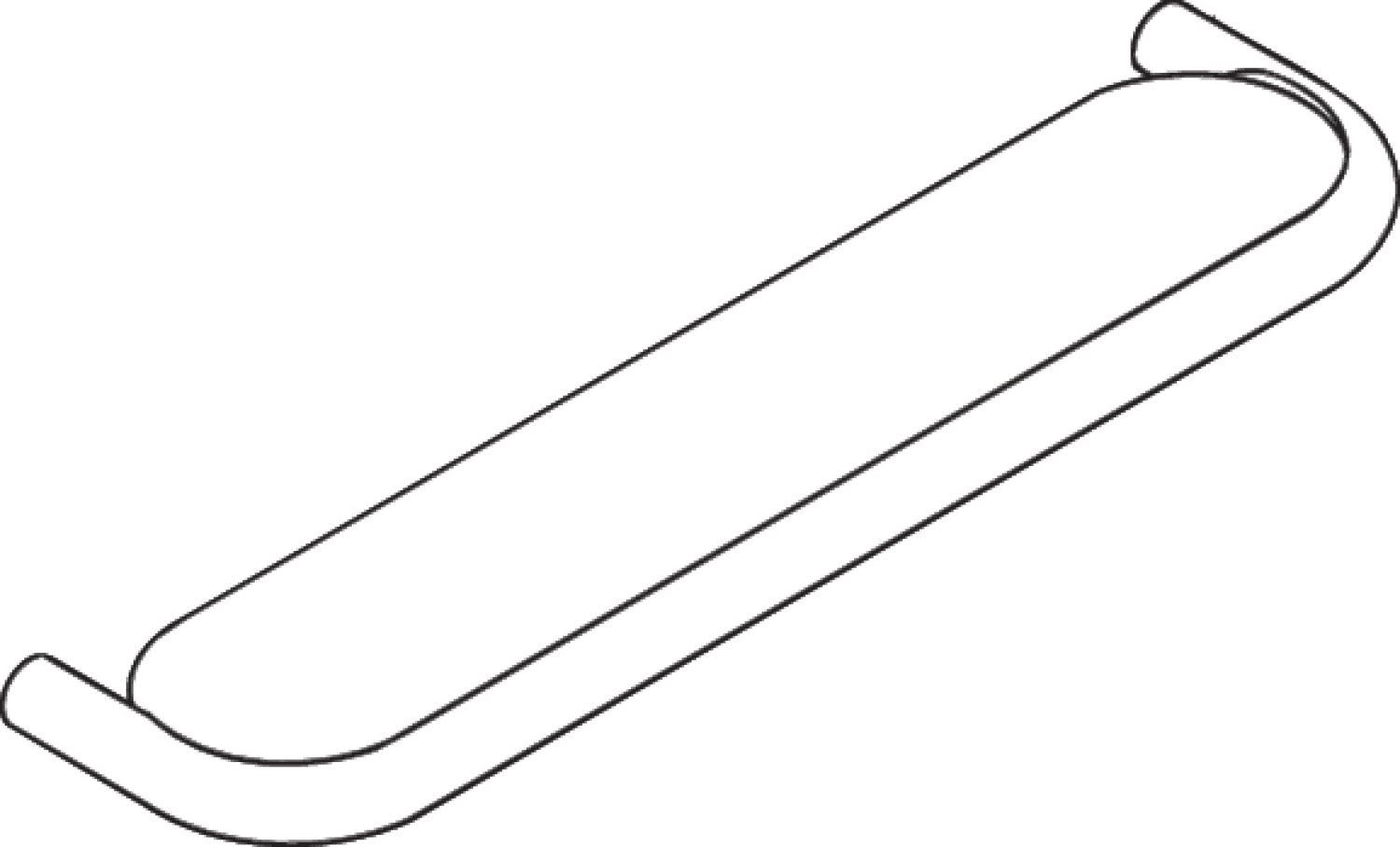 HEWI Ablage Ser 801, B:600mm stahlblau