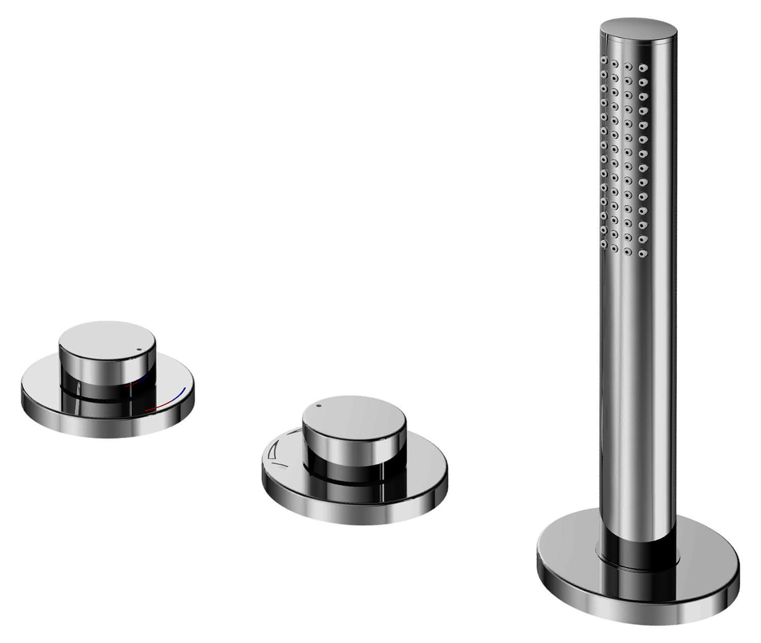 KEUCO EHM-Wannenmischer Edition 400 51530, 3-Loch, Wannenrand, Nickel gebürstet